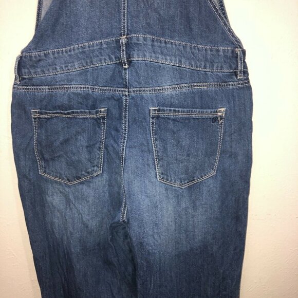 AMERICAN RAG CIE Slim Stretch Distressed Denim OVERALL Carpenter Jeans - Picture 7 of 10